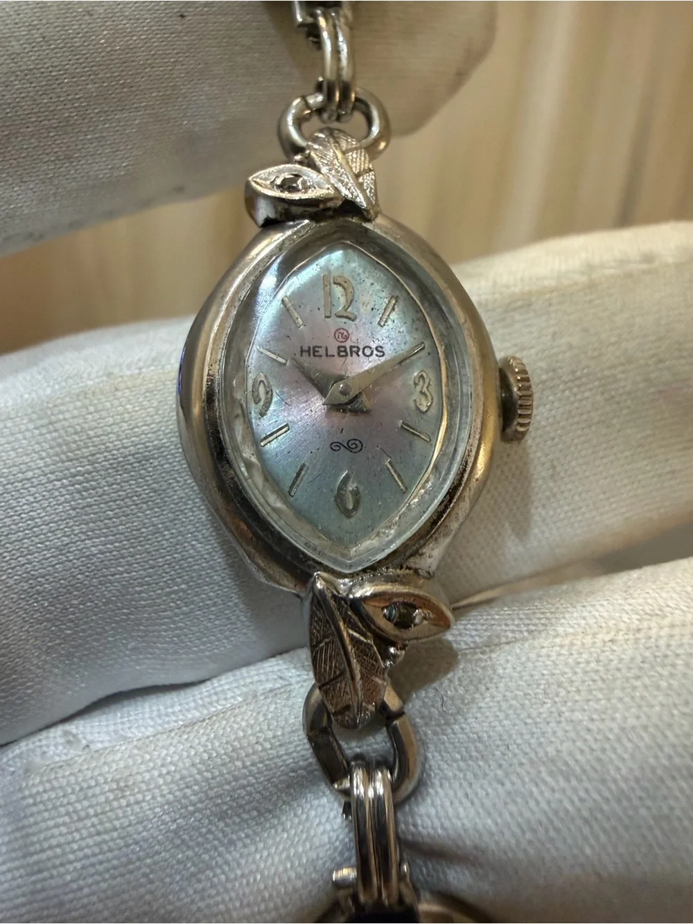 Vintage Helbros Scarab Bracelet Watch Ladies 17J Manual Wind Egyptian Revival